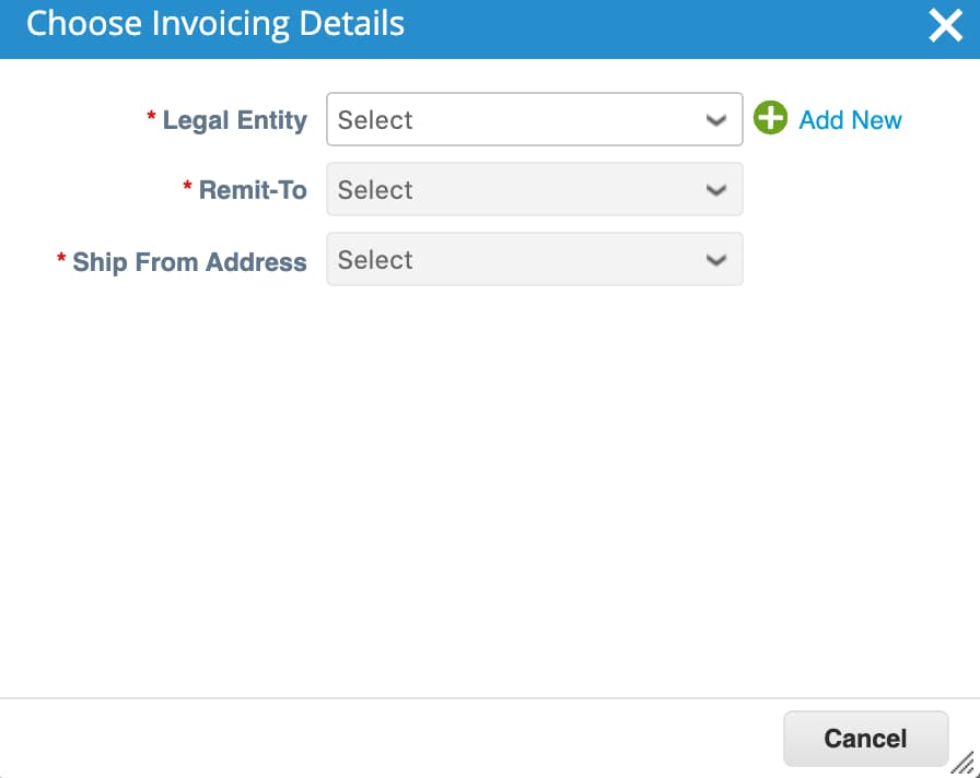 Choose Invoicing Details